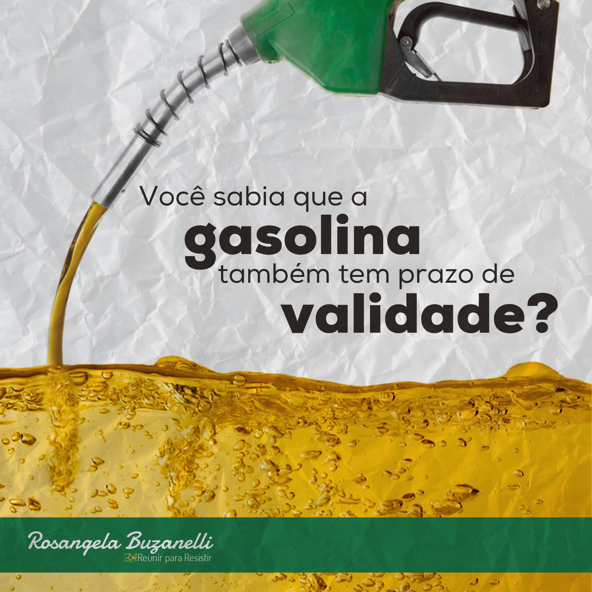 Você sabia que a gasolina também tem prazo de validade?
